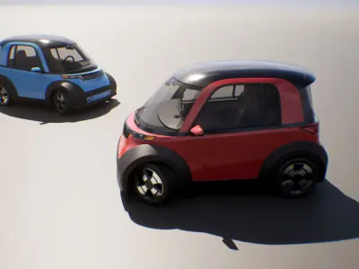 Microcar - Game Ready Vehicle Low-poly 3D model