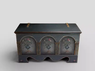 Old Chest  Low-poly 3D model