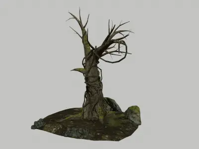 Dead Tree Free low-poly 3D model