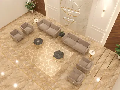 Luxury Lobby 3D model