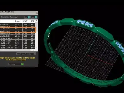 The Aurelia Pave Bangle Bracelet jewelry 3D model - for Her 3D print model