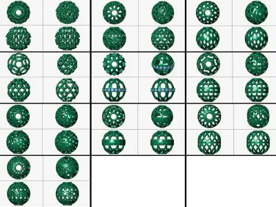 Spherical beads 3D print model buy