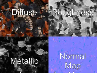 Alien Creature with Tentacles and Insect Eyes 3D Model Low-poly 3D model