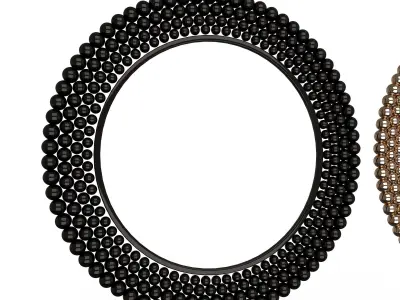 Round Mirror 03 Low-poly 3D model