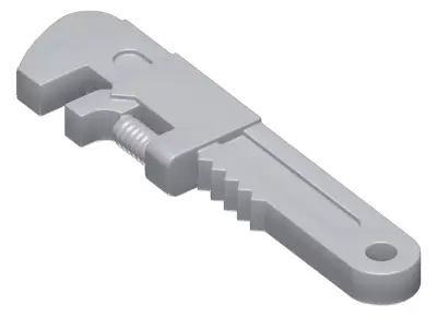 Games Pipe Wrench Toy Low-poly 3D model