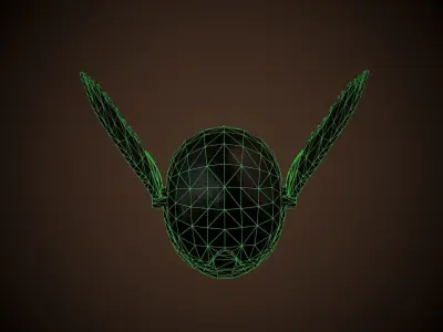 Paladin Helm Low-poly 3D model