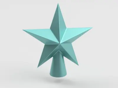 LIT UP EASY STAR ORNAMENT FOR YOUR PINE TREE 3D print model
