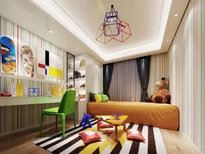 Modern Tatami bedroom 3D model