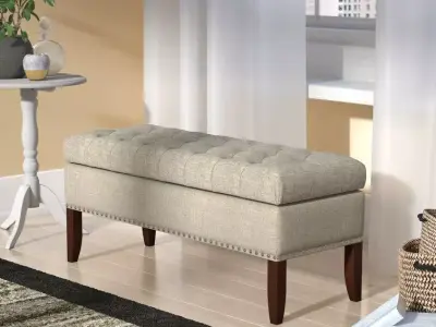 Tackett Hinged Flip Top Storage Bench 3D model