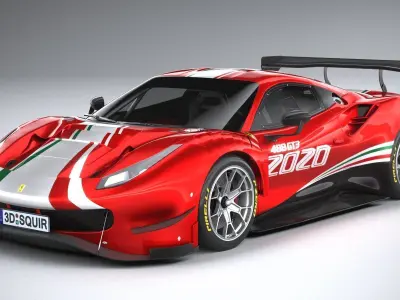 Ferrari 488 GT3 Evo 2020 3D model