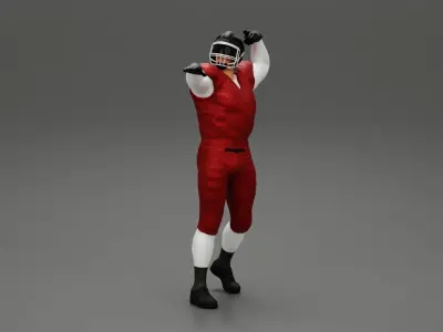 Rugby player celebrates 3D print model