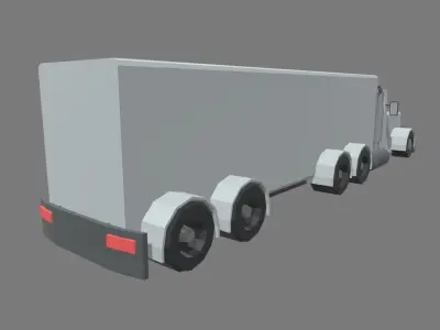 Low Poly Truck 04 Low-poly 3D model