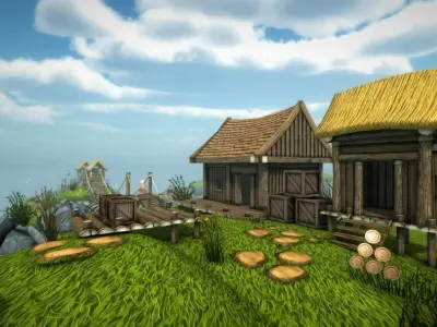 Cartoon Platformer CS Low-poly 3D model