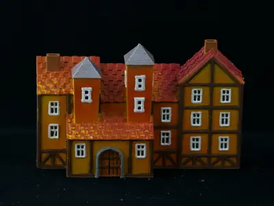 Medieval House 43 3D print model 3D model