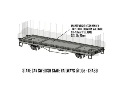 ROLLS-0027 Swedish SJ Litt Oe Stake Car H0-scale 3D print model