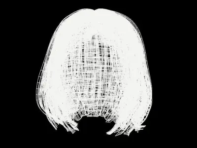 Real-Time Hair  Low-poly 3D model