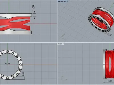 Bvlgari ring   model 265 3D print model