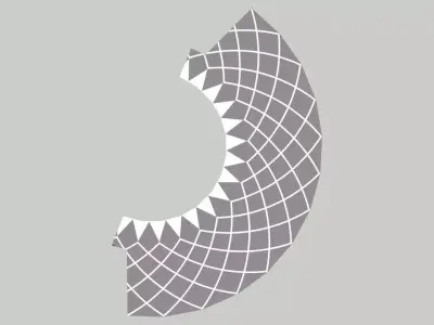 Curved Geometric Ceiling Design - 3D Model Free 3D model