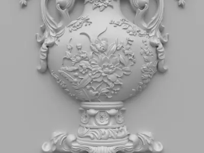 CNC Wall Panel Sculpted Ornament vol 5 3D print model