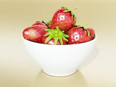 Photorealistic Strawberry High Res 3D model