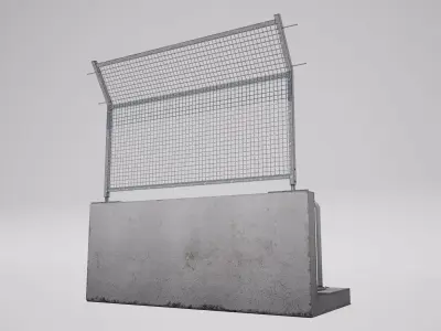 Modular Pitstop Fence  3D model