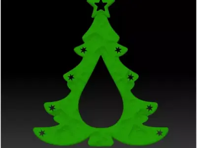 Printable Christmas Tree  pendant Ornament   3D print model