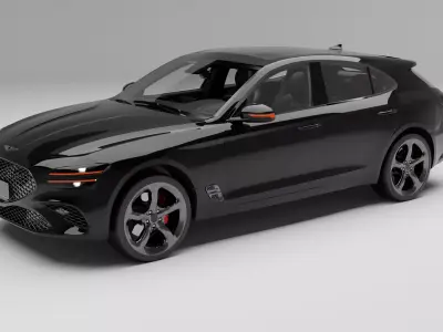 Hyundai-Genesis-G70-2024 with Interior 3D model