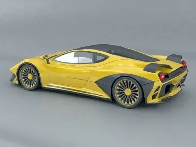 Hyperwasp supercar concept 3D model
