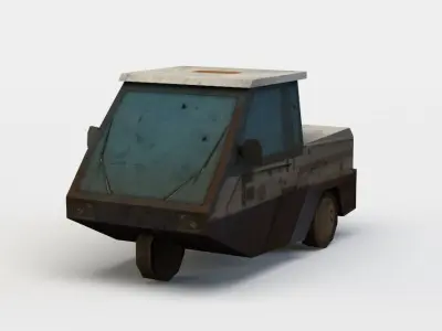Three wheeled vehicle Low-poly 3D model