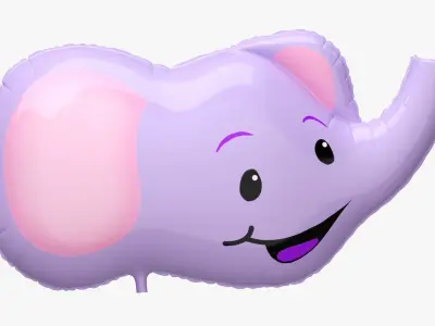 Foil decoration balloon 01 Elephant 3D model