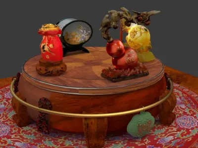 Chinese gourd 3D model
