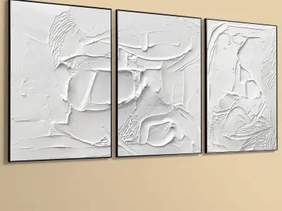 Abstract Painting Set of 3 pieces - No 16 Low-poly 3D model