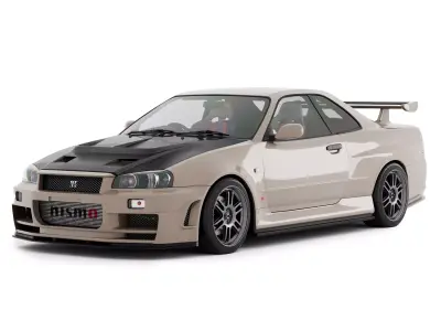 Nissan GTR Skyline custom Low-poly 3D model