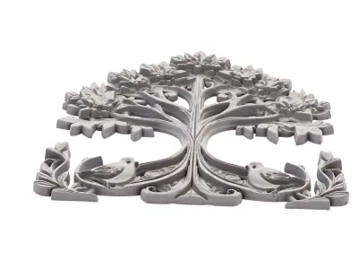decor set wall panel wall relief mural CNC 43  3D model