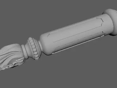 baluster golden pole 3D model
