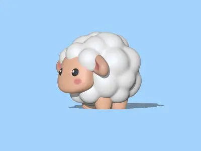 A Cute sheep for decoration and play 3D print model