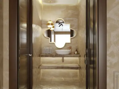 apartment scene with corona render 3D model