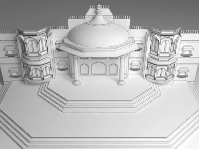 Indian Couple Stage 3D model