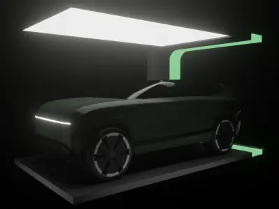 Hyundai based concept car  Low-poly 3D model