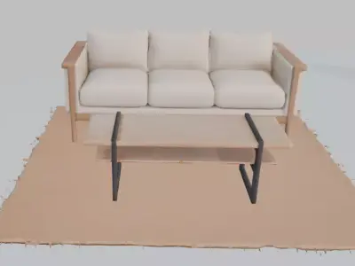 living room 3D model purchase