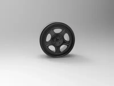 Police Interceptor Black Steel Wheel for Rc 3D print model