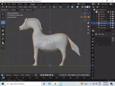 Pure Arabian Horse 3D model
