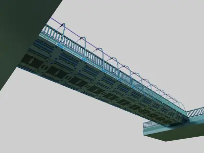SCIFI-Bridge-Type-5 bridge with railings 3D model