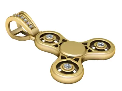 Luxury Fidget Spinner Pendant 3D print model