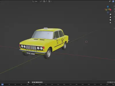 FIAT 125P TAXI 3D model