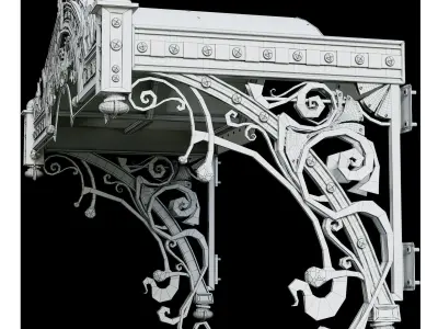 forging awning 3D model