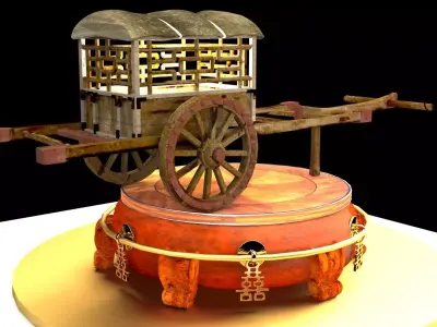 Chinese carriage 3D model purchase