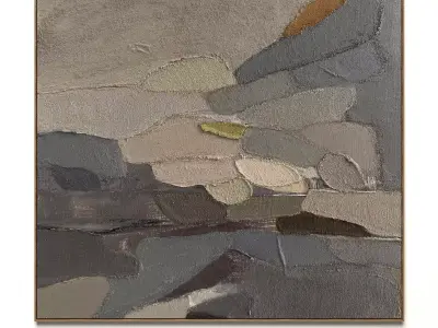 Plaster two square photo frames 50 Low-poly 3D model