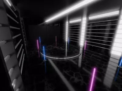 Neon Car Showroom 3D model