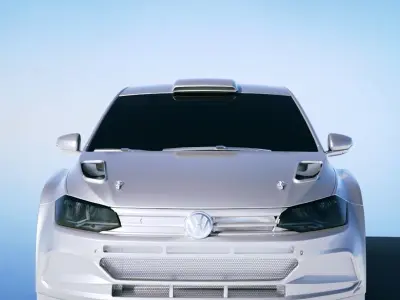 Volkswagen Polo GTI Race 2015 Low-poly 3D model